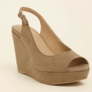 Torrid Peep-toe Slingback Wedges